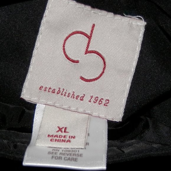 Reversible Dressbarn XL Parka Jacket Black Gray - Picture 10 of 10